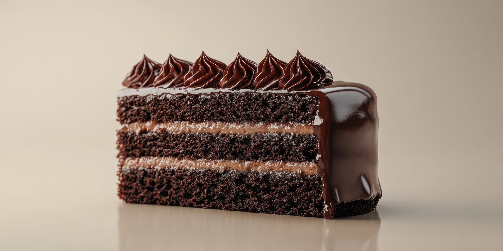 Decadent chocolate cake slice with rich frosting and layers, showcasing a delightful dessert experience for sweet lovers